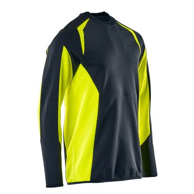 Foto van Mascot Accelerate Safe Sweatshirt | 22084-781 | 01017-donkermarine/hi-vis geel