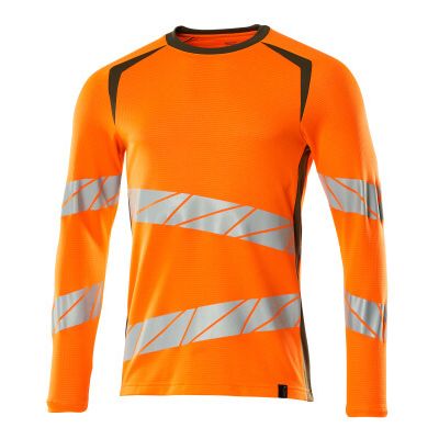 Foto van Mascot Accelerate Safe T-shirt, met lange mouwen | 19081-771 | 1433-hi-vis oranje/mosgroen