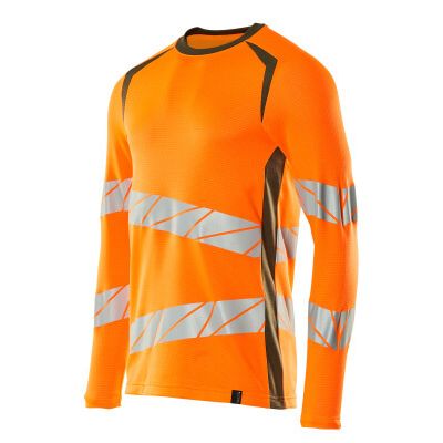 Foto van Mascot Accelerate Safe T-shirt, met lange mouwen | 19081-771 | 1433-hi-vis oranje/mosgroen