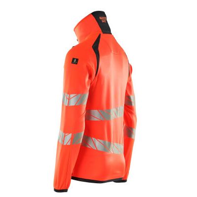 Foto van Mascot Accelerate Safe Fleecetrui met rits | 19103-315 | 22210-hi-vis rood/donkermarine