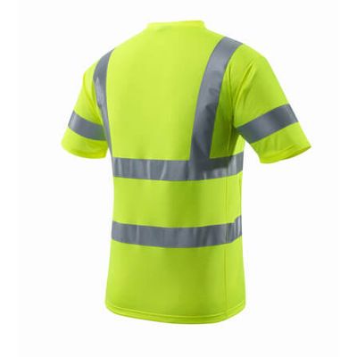 Foto van T-shirt, V-hals, klasse 2 | 18282-995 | 017-hi-vis geel