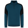 Afbeelding van Zip Sweater Bicolor Redefined | petrol/zwart | 306111-9309 | TRICORP WORKWEAR