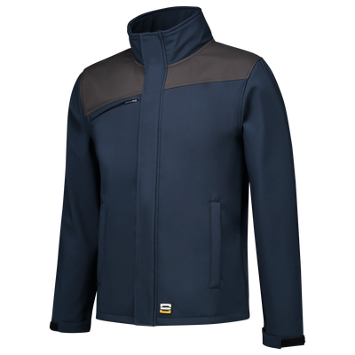 Softshell Bicolor Naden | donkermarine/donkergrijs | 402021-01018 | TRICORP WORKWEAR