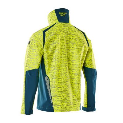 Foto van Mascot Accelerate Safe Softshell jas | 19202-291 | 1744-hi-vis geel/donkerpetrol