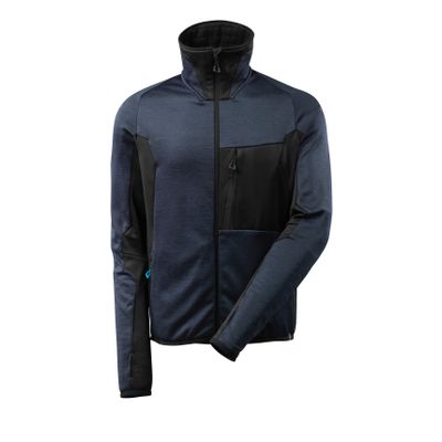 Fleecetrui met rits, moderne pasvorm | 17103-316 | 01009-donkermarine/zwart Fleecetrui met rits, moderne pasvorm | 17103-316 | 01009-donkermarine/zwart