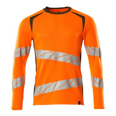 Foto van Mascot Accelerate Safe T-shirt, met lange mouwen | 19081-771 | 1433-hi-vis oranje/mosgroen