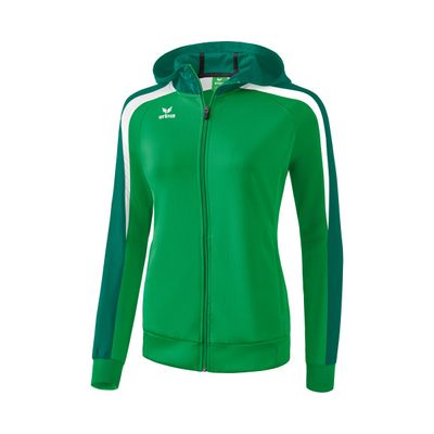 Liga 2.0 trainingsjack met capuchon Dames | smaragd/evergreen/wit | 1071853