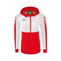 ERIMA Six Wings trainingsjack met capuchon Dames | rood/wit | 1032226