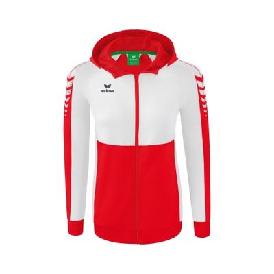 Foto van ERIMA Six Wings trainingsjack met capuchon Dames | rood/wit | 1032226