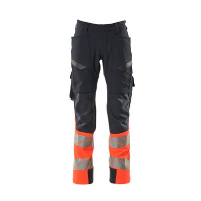 Mascot Accelerate Safe Broek met dijbeenzakken | 19379-510 | 10222-donkermarine/hi-vis rood Mascot Accelerate Safe Broek met dijbeenzakken | 19379-510 | 10222-donkermarine/hi-vis rood