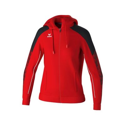 Foto van ERIMA EVO STAR trainingsjack met capuchon Dames | rood/zwart | 1032432