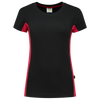 Afbeelding van T-shirt Bicolor Dames | zwart/rood | 102003-0902 | TRICORP WORKWEAR
