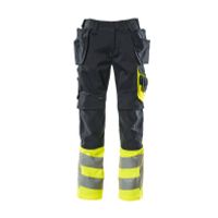 Broek met spijkerzakken, klasse 1 | 17531-860 | 01017-donkermarine/hi-vis geel