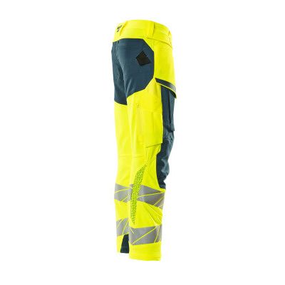 Foto van Mascot Accelerate Safe Broek met kniezakken | 19079-511 | 1744-hi-vis geel/donkerpetrol