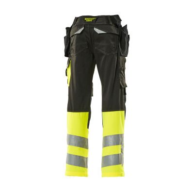 Foto van Broek met spijkerzakken, klasse 1 | 17531-860 | 0917-zwart/hi-vis geel