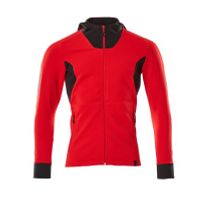 Mascot 18584-962 Capuchontrui met rits signaal rood/zwart