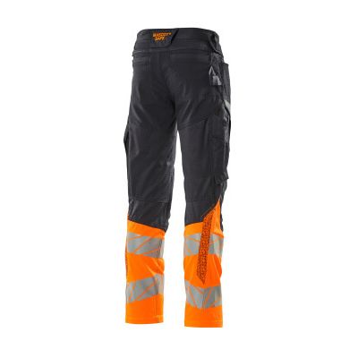 Foto van Mascot Accelerate Safe Broek met kniezakken | 19679-236 | 01014-donkermarine/hi-vis oranje