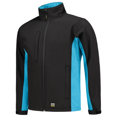 Softshell Bicolor | zwart/turkoois | 402002-0987 | TRICORP WORKWEAR
