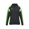 Afbeelding van ERIMA CELEBRATE 125 Training Jacket with hood Dames | zwart/green gecko | 1032621