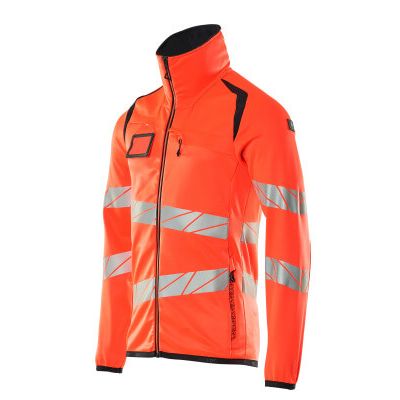 Foto van Mascot Accelerate Safe Fleecetrui met rits | 19103-315 | 22210-hi-vis rood/donkermarine