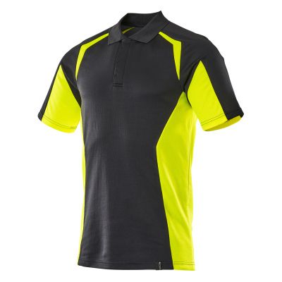 Foto van Mascot Accelerate Safe Poloshirt | 22083-771 | 0917-zwart/hi-vis geel