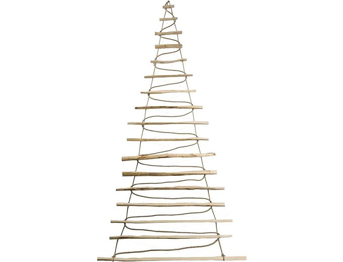 Bild von Holz-Weihnachtsbaumleiter, 205 cm lang, inklusive Beleuchtung