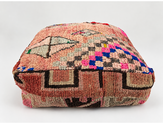Afbeelding van Marokkaanse Berber poef Lila 60cm x 60cm, Niet Gevuld