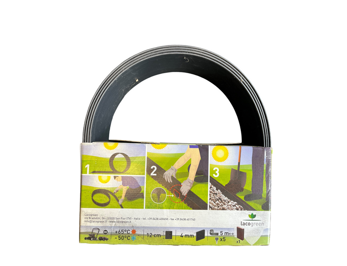 Afbeelding van Lacogreen Flexibele borderrand Hoogte 12cm x 5 meter lang 4mm dik