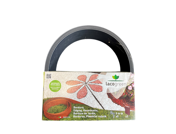 Afbeelding van Lacogreen Flexibele borderrand Hoogte 12cm x 5 meter lang 4mm dik