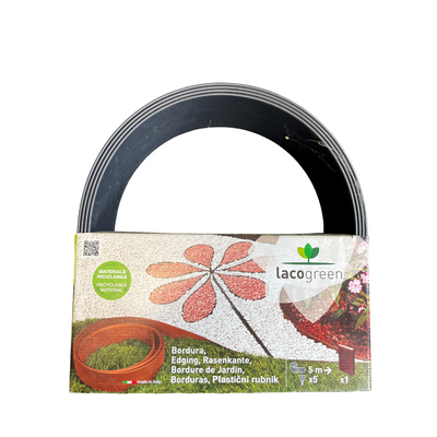 Foto van Lacogreen Flexibele borderrand Hoogte 12cm x 5 meter lang 4mm dik