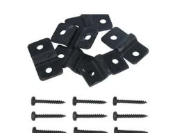 Foto von Drahtpaneelklemme für 4 mm Stahl schwarz – 6 Stück inklusive Schrauben