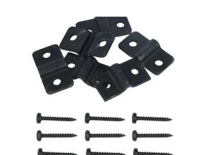 Foto von Drahtpaneelklemme für 4 mm Stahl schwarz – 6 Stück inklusive Schrauben