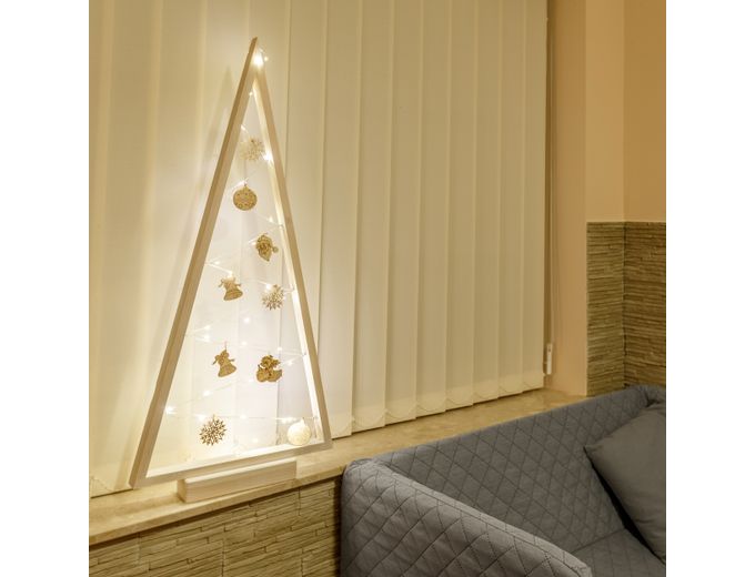 Afbeelding van Houten Kerstboomframe 100 cm Wit