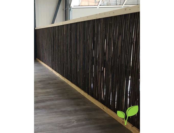 Afbeelding van Zwarte bamboemat - 100 x 180 cm