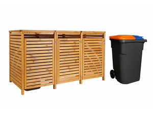 Foto von Mülltonnenbox Holz – Stilvolle Lösung für Ihre Mülltonner Duo bak - 3 Containers