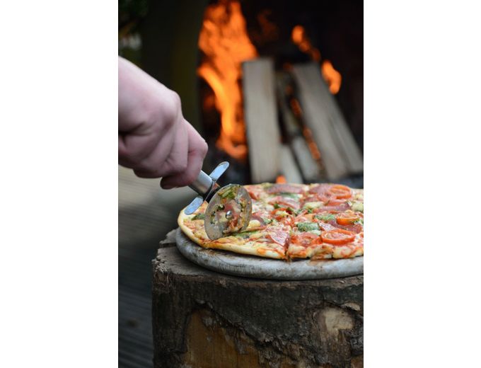 Afbeelding van Magma Tuinhaard Set Corten inclusief onderplaat en pizza accessoires