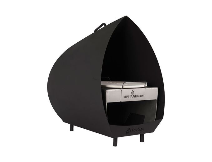 Afbeelding van Magma Tuinhaard Set Zwart inclusief onderplaat en pizza accessoires