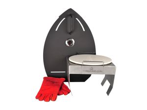 Foto van Magma Tuinhaard Set Zwart inclusief onderplaat en pizza accessoires