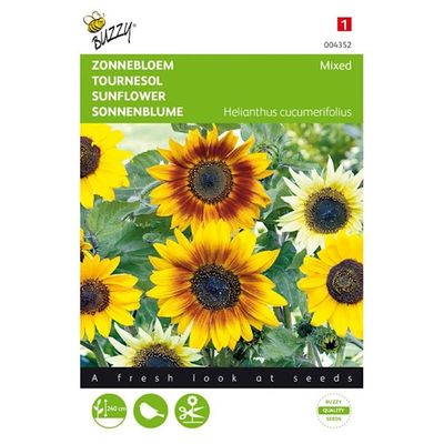 Foto van Buzzy® Helianthus, Zonnebloem gemengd