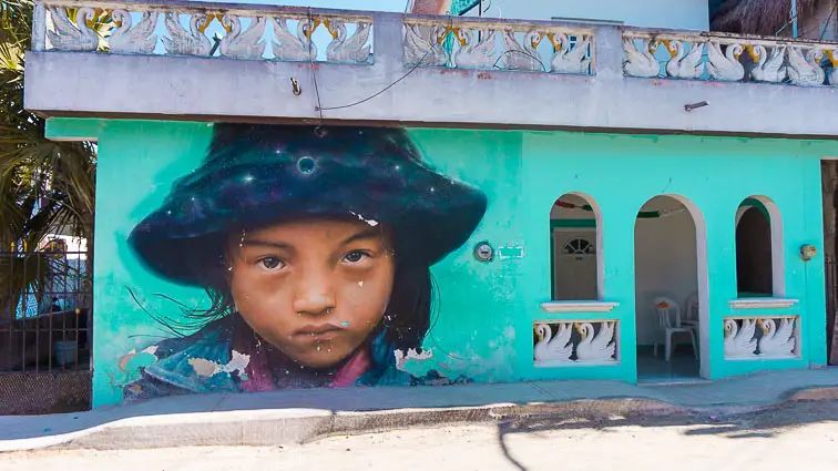 Street art Isla Holbox Mexico