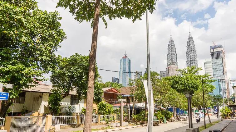 Petronas Towers vanuit Kampung Baru
