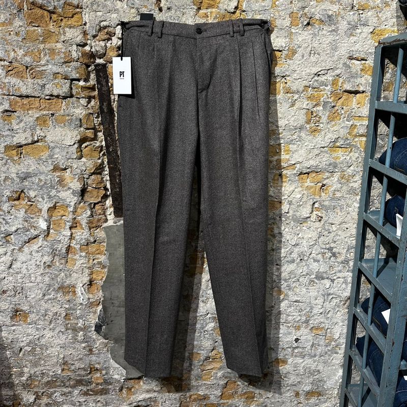 PT Torino Harring Bone Straight Fit Brown 