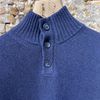 Afbeelding van Kris K Captains button Turtle sweat Navy
