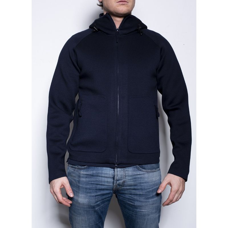 Aspesi Zip Hood Felpa Navy Aspesi Zip Hood Felpa Navy