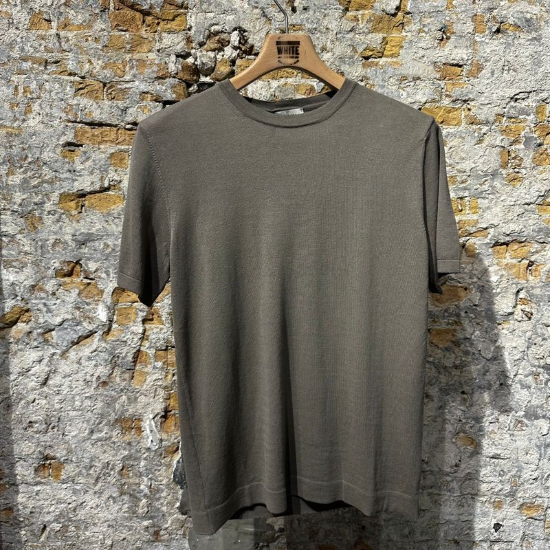 Piacenza T-Shirt Crepe Cotton Taupe Piacenza T-Shirt Crepe Cotton Taupe