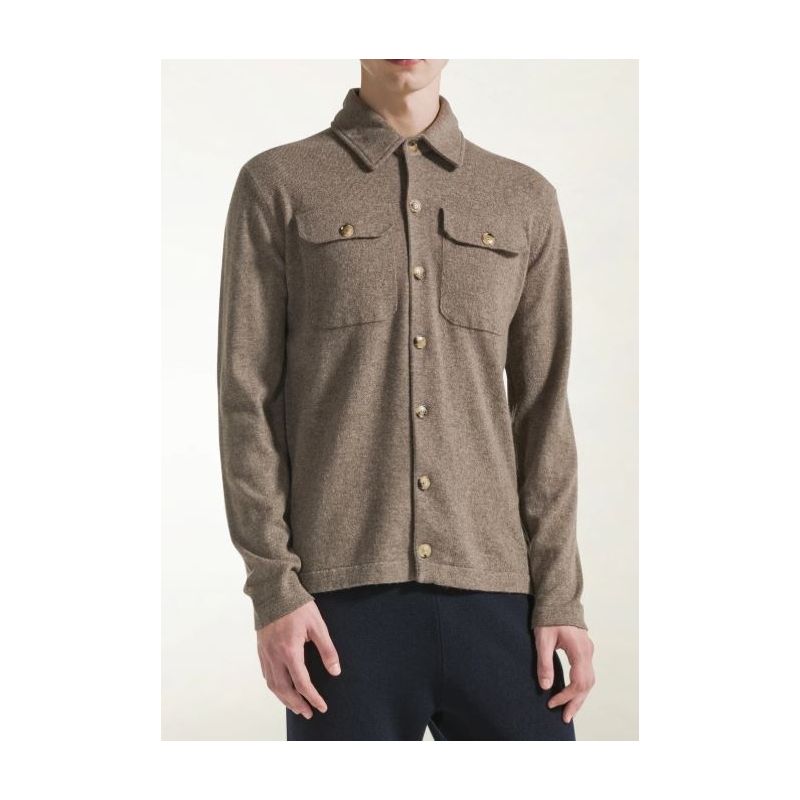 Piacenza Beige Full Cashmere overshirt