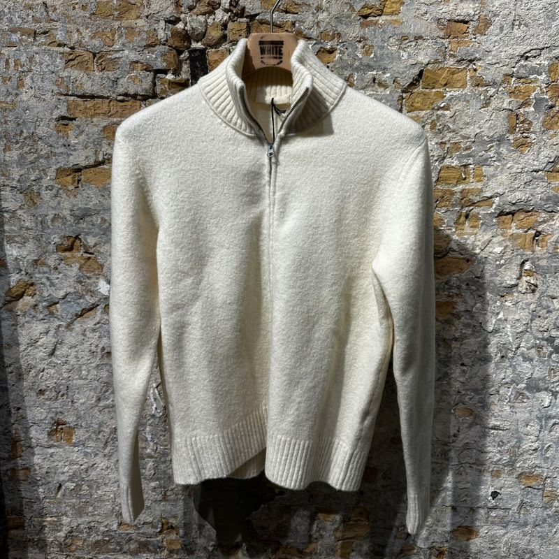 Ten C Full-Zip Sweater Cream