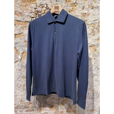 ASPESI Long-Sleeve Polo Luigi Navy Foto van ASPESI Long-Sleeve Polo Luigi Navy