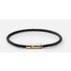 Afbeelding van Miansai Juno Leather Bracelet Gold Vermeil Black 