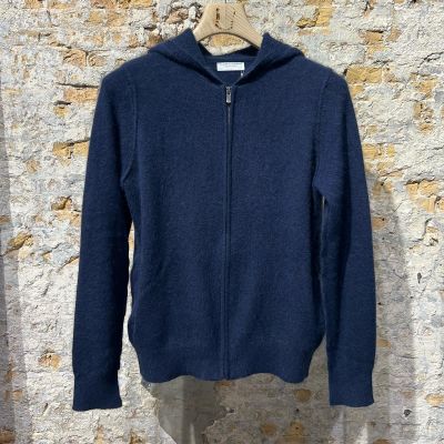 Majestic Filatures Raccoon Zip Hood Navy Foto van Majestic Filatures Raccoon Zip Hood Navy
